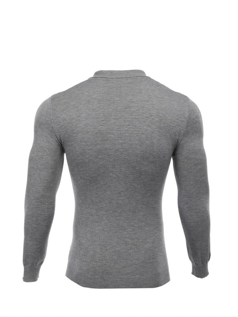 TAVIO – Men’s Zippered Polo Sweater