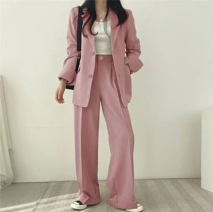 PLAIN – Women’s Blazer and Pants Two-Piece Set