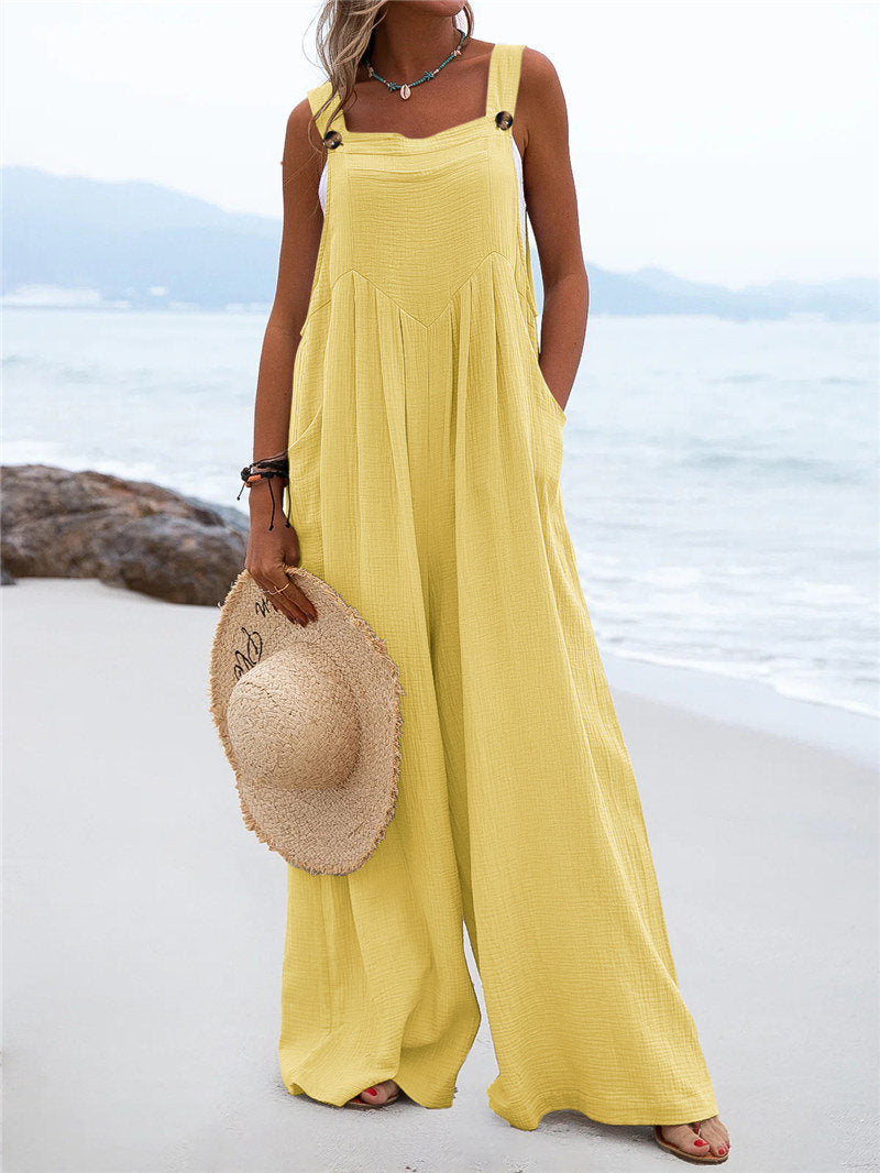 MARR-  Women's Loose-Fit Linen Jumpsuit