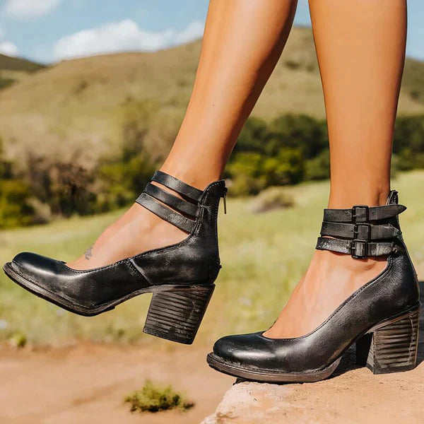 MIKKI - Women's Elegant Ankle Strap Pumps