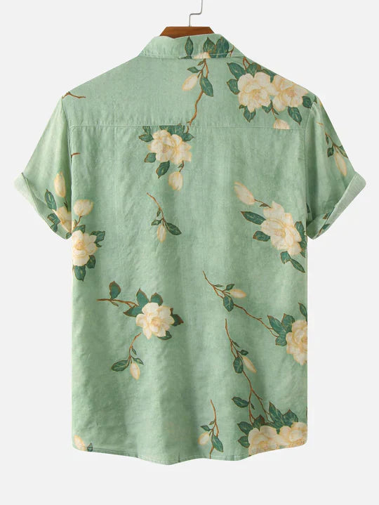 LIAM – Floral Print Button-Up Shirt
