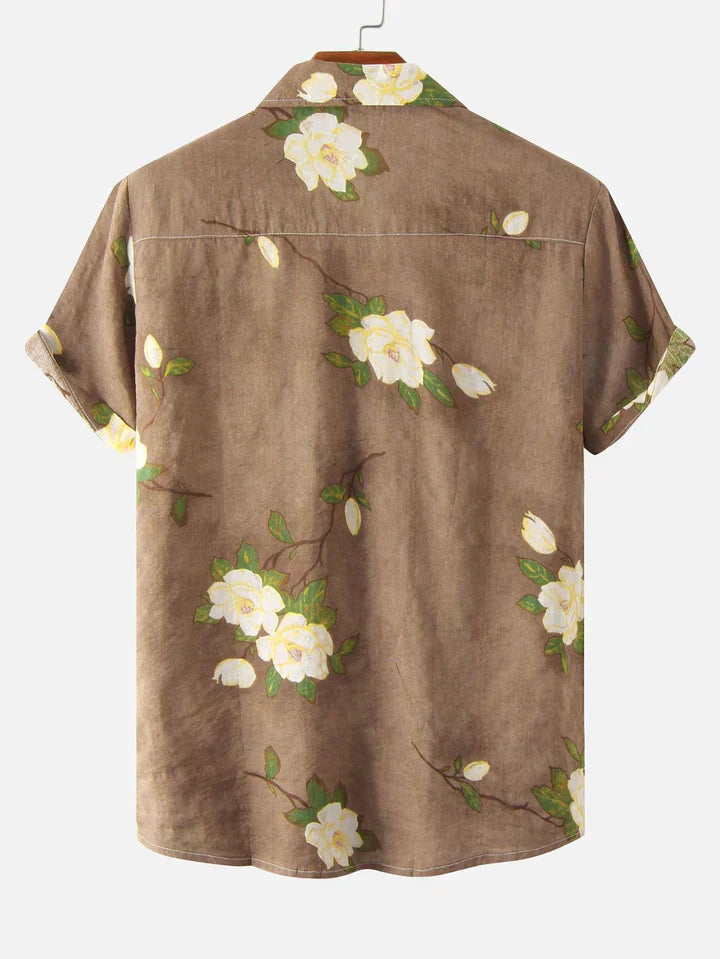 LIAM – Floral Print Button-Up Shirt