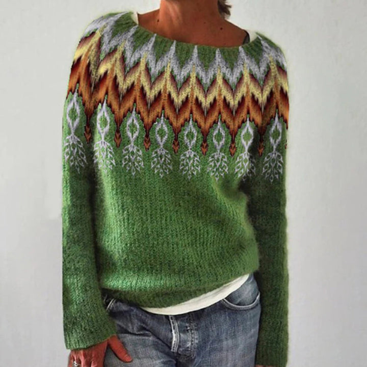 FREYA – Printed Knit Sweater