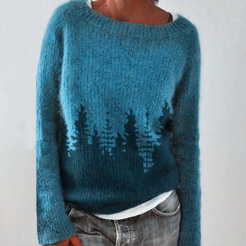 FREYA – Printed Knit Sweater