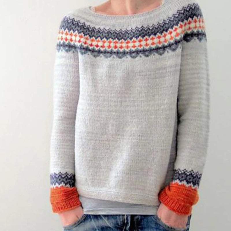 FREYA – Printed Knit Sweater