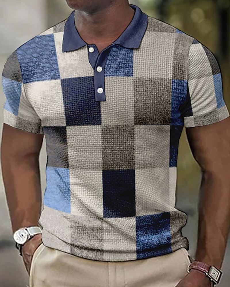 ORSON – Men's Vintage Checkered Polo Shirt