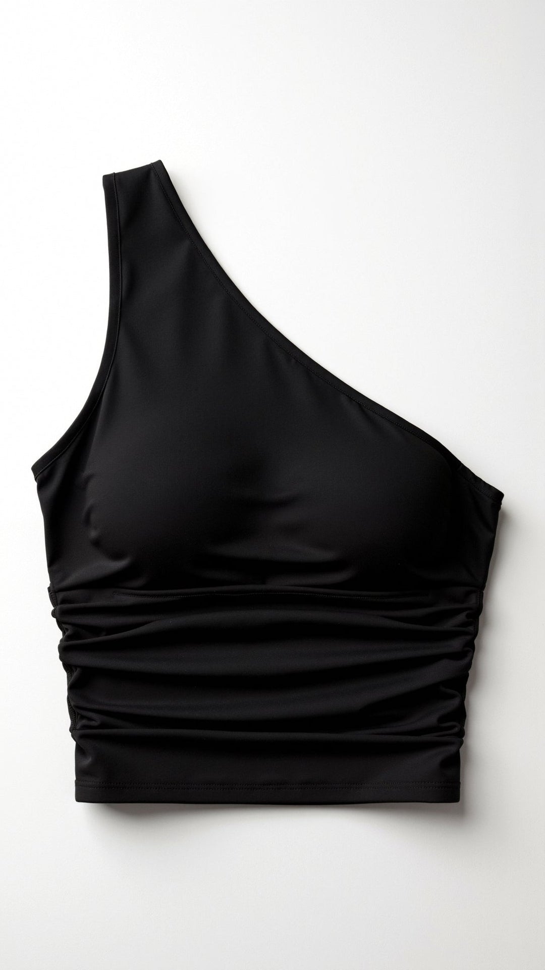 BRIONY - Asymmetric Fitted Ruched Top