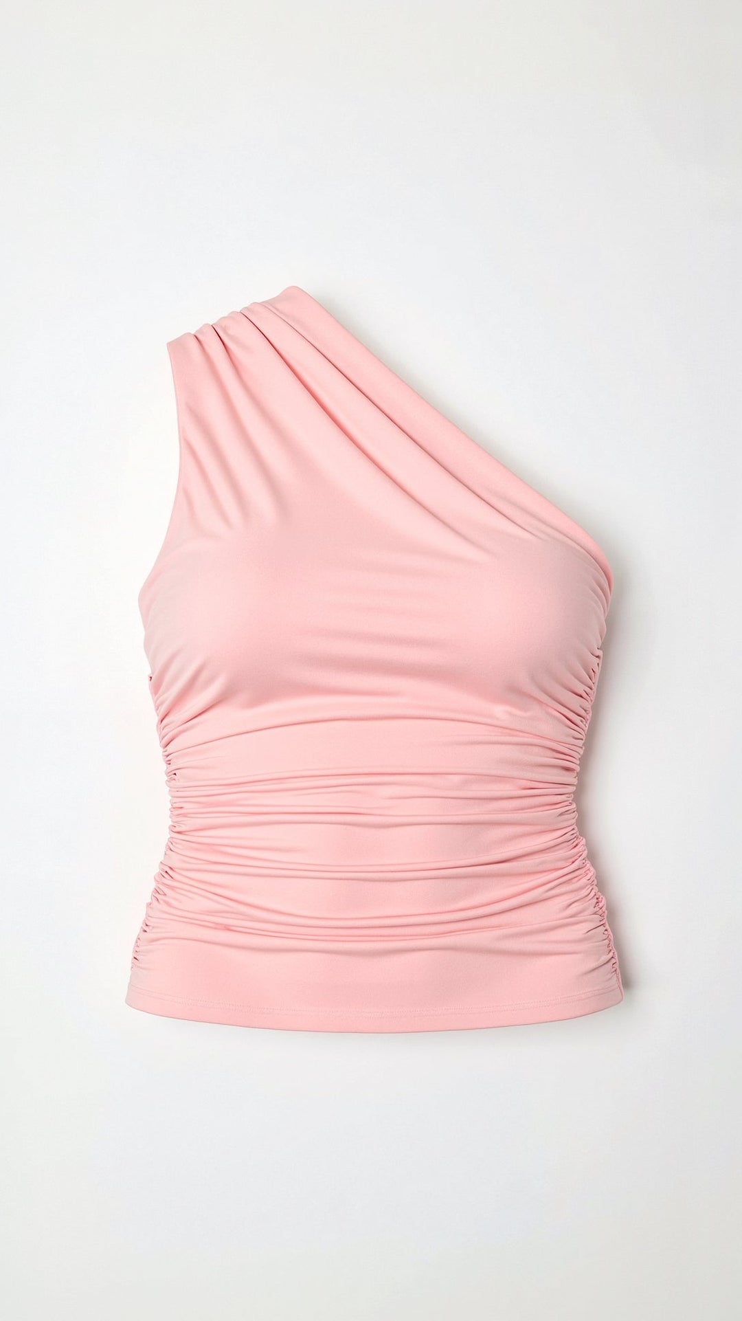 BRIONY - Asymmetric Fitted Ruched Top