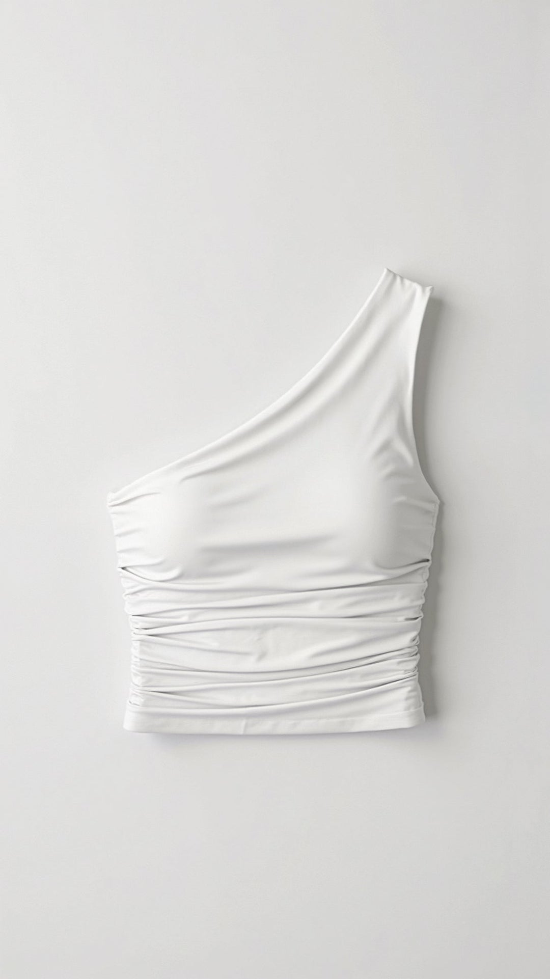 BRIONY - Asymmetric Fitted Ruched Top