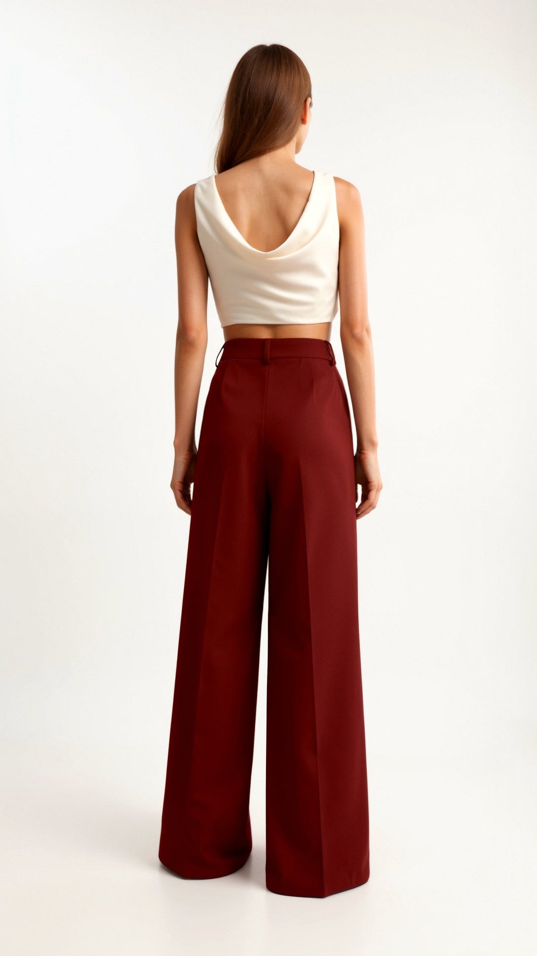 MARLOU - Classic High Waist Wide-Leg Pants