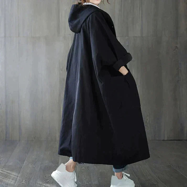 KAILA - Oversized Windproof Trench Coat with Pockets
